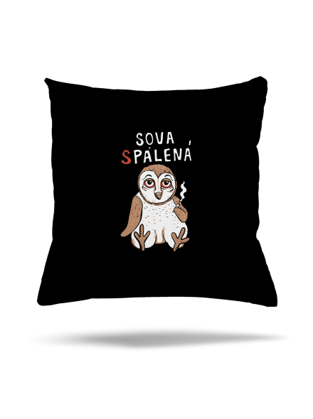 Sova Pálená polštář Black