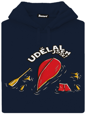 Udělal jsem se pánská mikina klokanka Navy