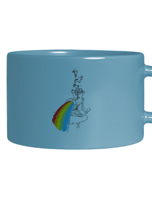 Jak vzniká duha hrnek makronka Blue Macaron