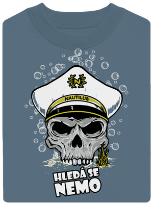 Kapitán Nemo unisex mikina bez kapuce Nordic Blue
