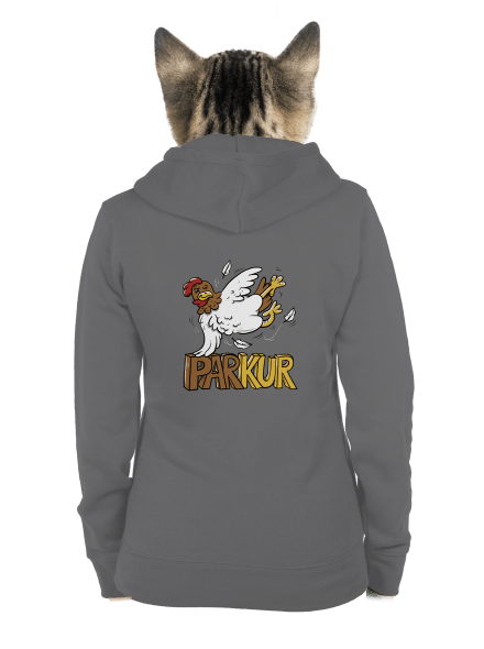 Parkur dámská mikina na zip Steel Gray