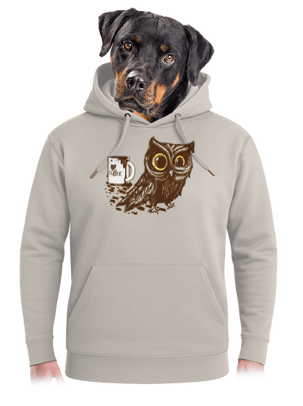 Sova na kofeinu unisex mikina premium Pastel Macchiato