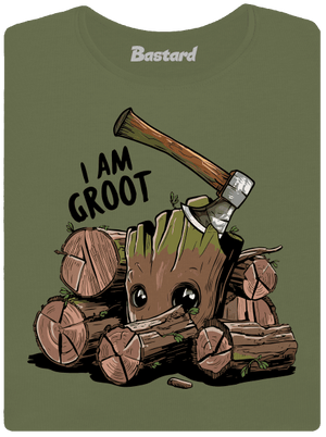 I Am Groot dámské tričko Khaki