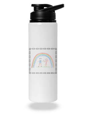 Dětské kresby - nahraj vlastní lahev na vodu White