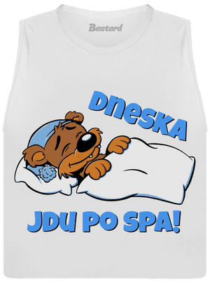 Dneska jdu po spa dámské tílko volné White