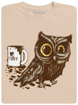 Sova na kofeinu pánské tričko Sand