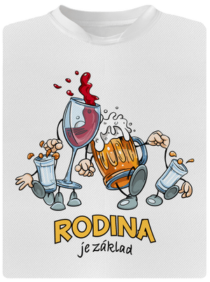 Rodina je základ pánské sportovní tričko White