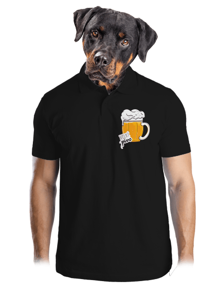 Velký a malý pívo pánská polokošile Black