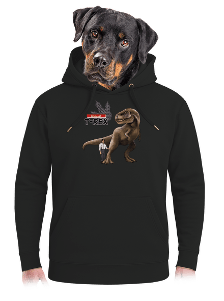 Komisař T-Rex unisex mikina premium Dark Black