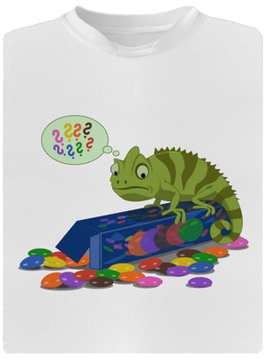 Zmatený chameleon pánské sportovní tričko White