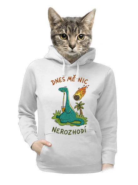 Nic mě nerozhodí dámská mikina klokanka White