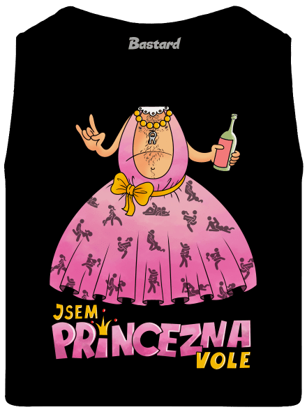 Jsem princezna pánské tílko Black