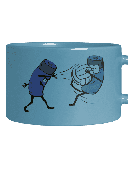 Vybitej hrnek makronka Blue Macaron