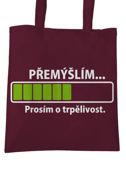 Přemýšlím taška Burgundy