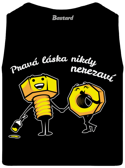 Pravá láska pánské tílko Black