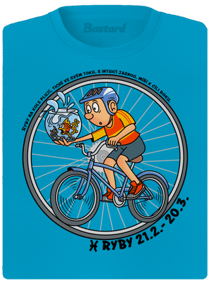 Cyklistický horoskop: Ryby dámské sportovní tričko Blue Atol