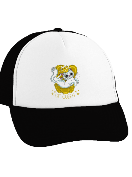 Kočičí královna kšiltovka truckerka Black cap