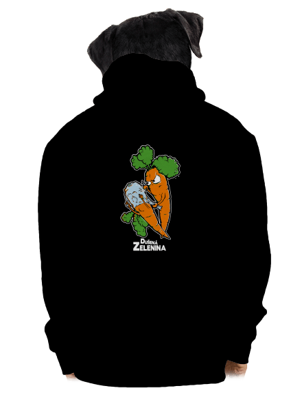 Dušená zelenina pánská mikina na zip Black