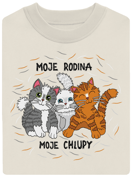 Moje rodina unisex mikina bez kapuce Off White