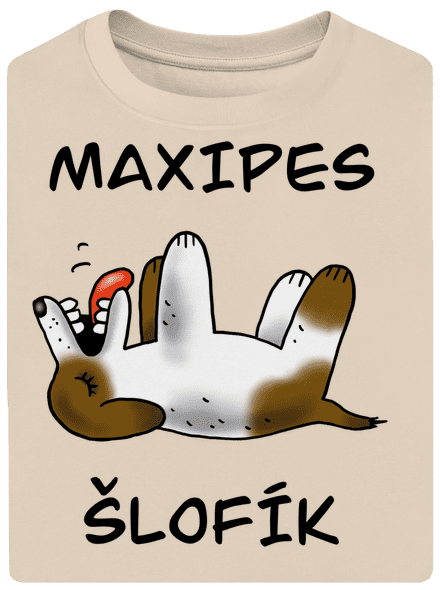 Maxipes Šlofík unisex tričko oversized Almond