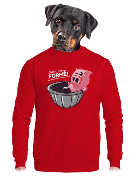 Ve formě unisex mikina bez kapuce Red