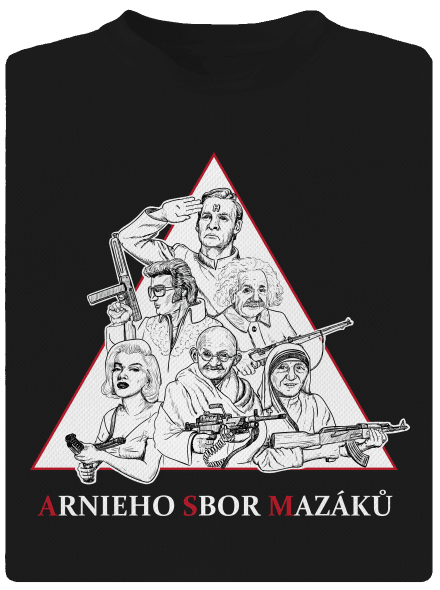 Arnieho sbor mazáků  pánské sportovní tričko Black