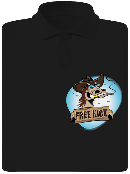 Free kick pánská polokošile Black