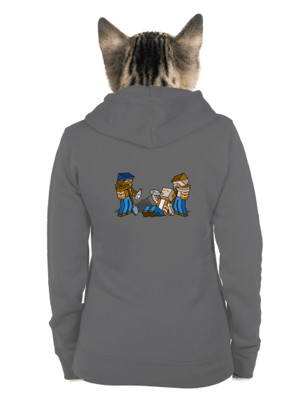 Real Minecraft dámská mikina na zip Steel Gray