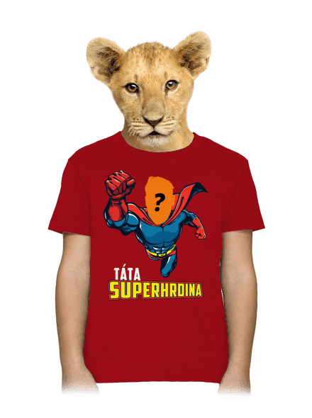 Táta superhrdina dětské tričko Red