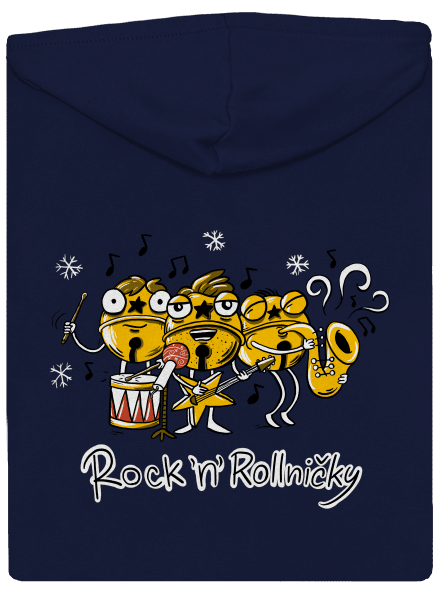 Rock 'n' rollničky pánská mikina na zip Navy