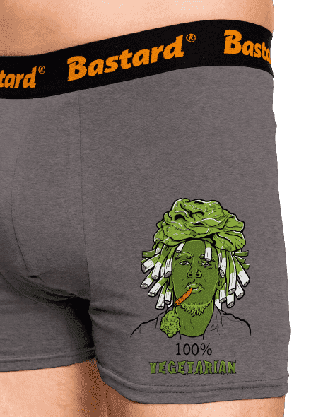 100% vegetarián boxerky Gray Melange