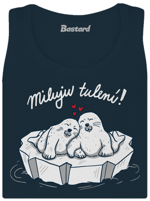 Miluju tulení dámské tílko klasické Navy