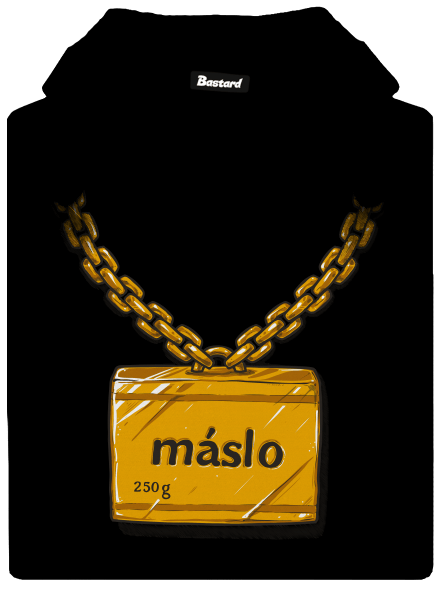 Máslo dámská mikina klokanka Black