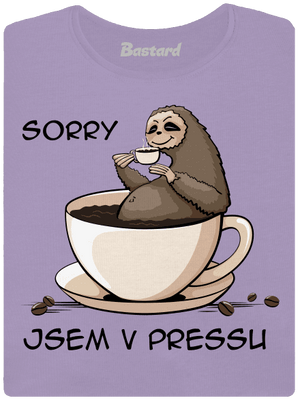 V pressu dámské tričko s lemem Lavender