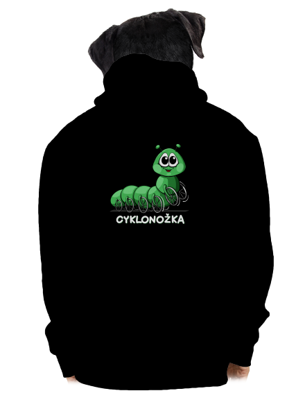 Cyklonožka pánská mikina na zip Black
