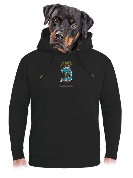 Kapr 11 unisex mikina premium Dark Black