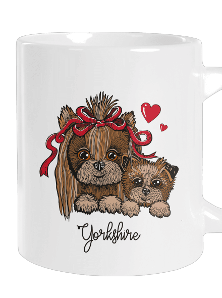 Yorkshire velký hrnek White