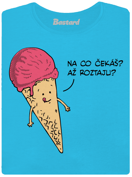 Zmrzlina dámské tričko s lemem Blue Atol