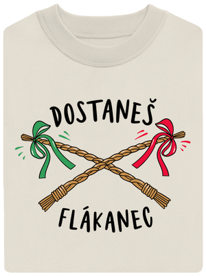 Flákanec unisex mikina bez kapuce Off White