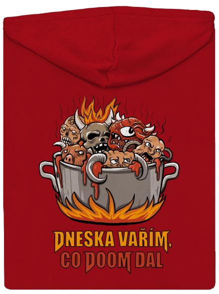 Co Doom dal pánská mikina na zip Red