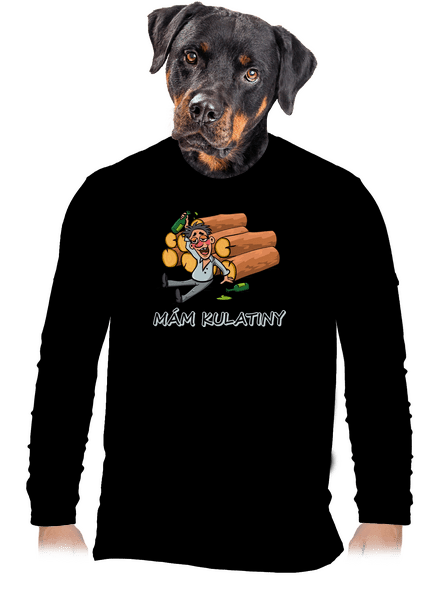 Mám kulatiny pánské dlouhý rukáv Black