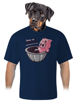 Ve formě unisex tričko oversized Midnight Blue