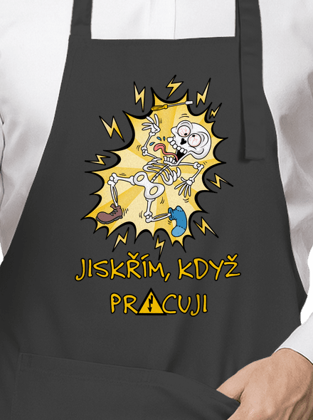 Jiskřím zástěra Dark Grey