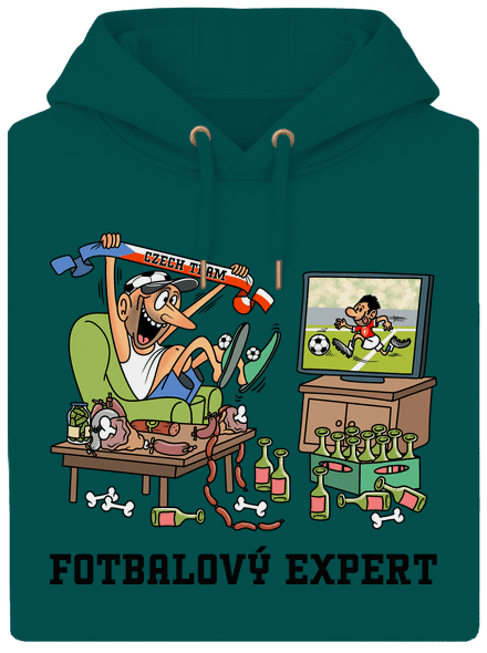 Fotbalový expert unisex mikina premium Emerald Green