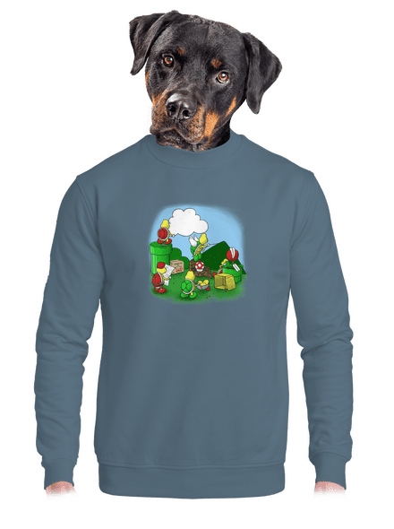 Jak se staví nový level? unisex mikina bez kapuce Nordic Blue