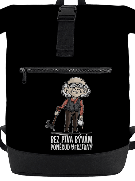 Neklidný bez piva batoh Black