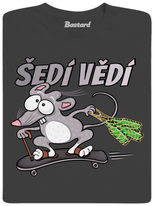 Šedí vědí - myšák pánské dlouhý rukáv Dark Grey