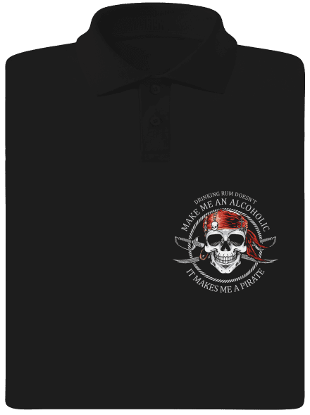 Pirát  pánská polokošile Black