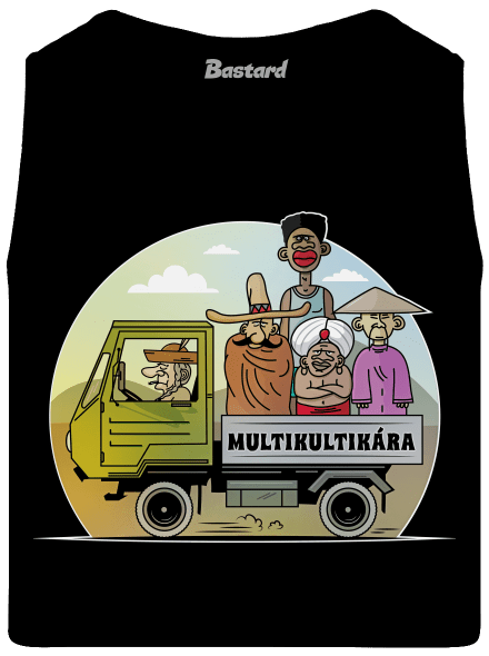 Multikultikára pánské tílko Black