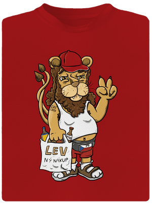 Lvíček pánské sportovní tričko Red Mal
